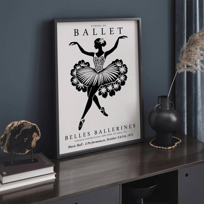 Black and White Ballet Poster