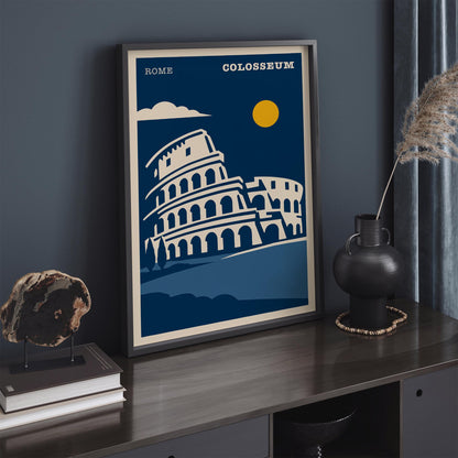 Colosseum Rome Travel Poster