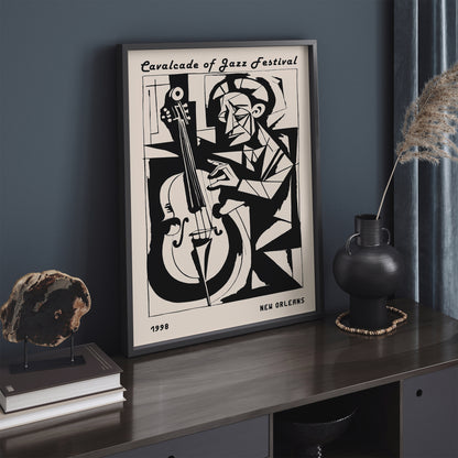 Retro New Orleans Jazz Music Poster