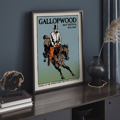 Hallopweed Retro Horse Racing Poster