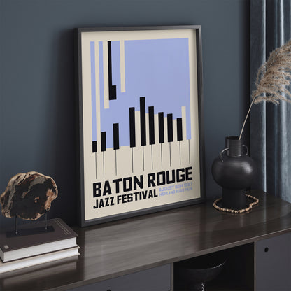 Baton Rouge 1987 Minimalist Jazz Poster