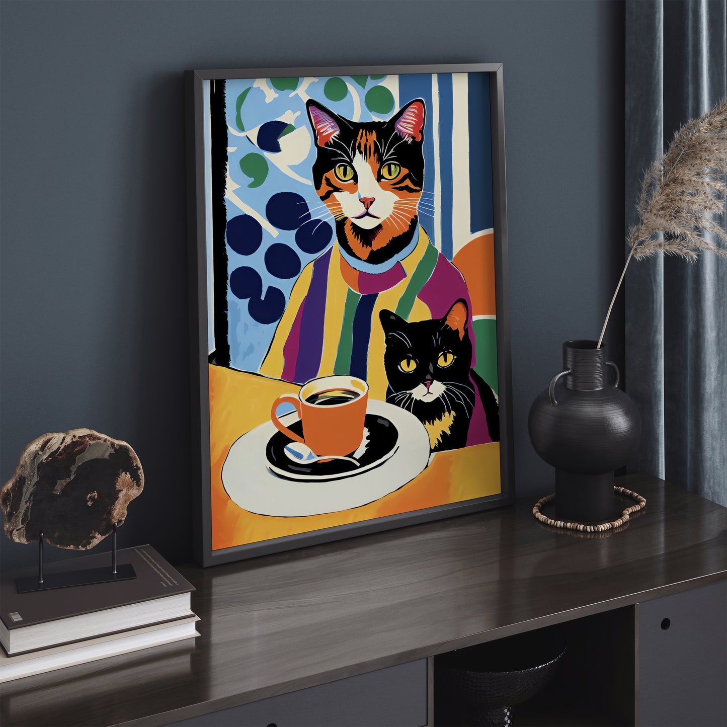 Cute Coffee Cat Art Print