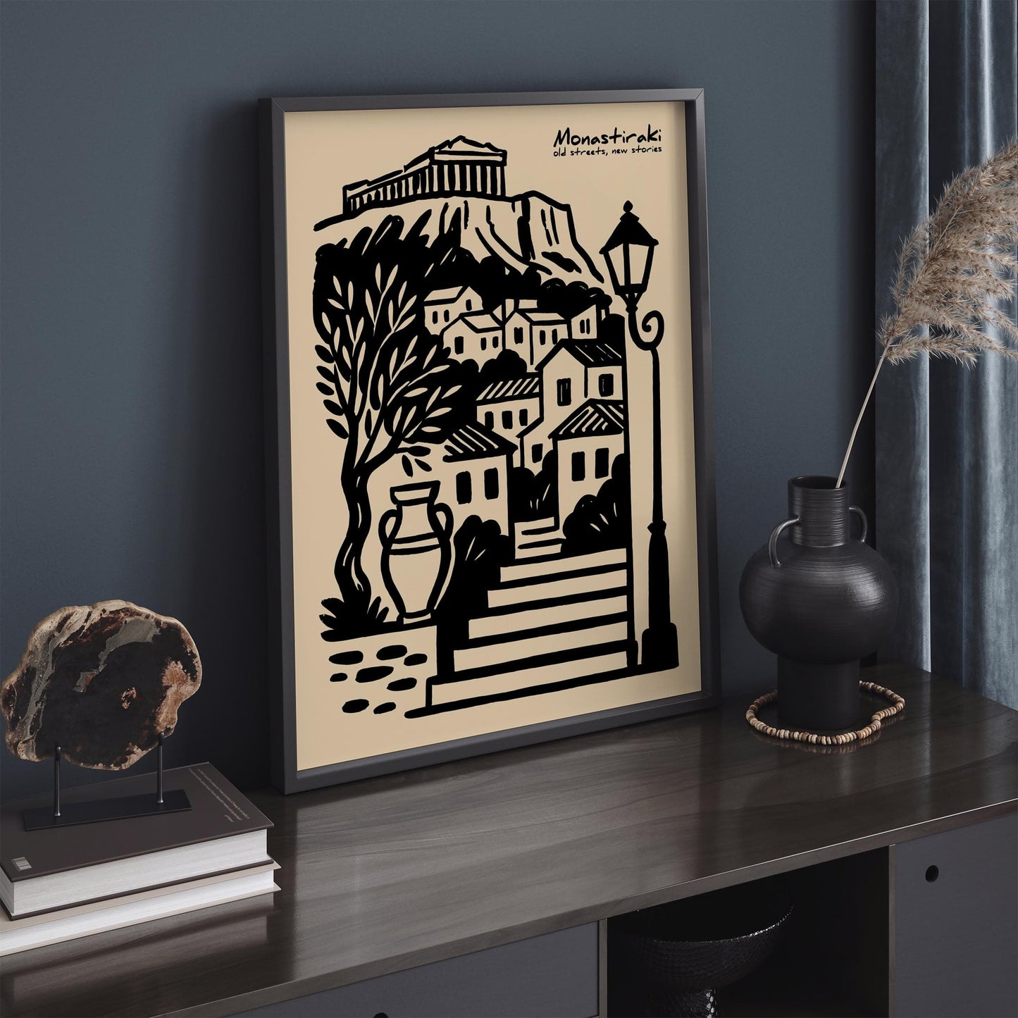 Monastiraki Athens Poster - Greece Travel Cityscape Wall Art