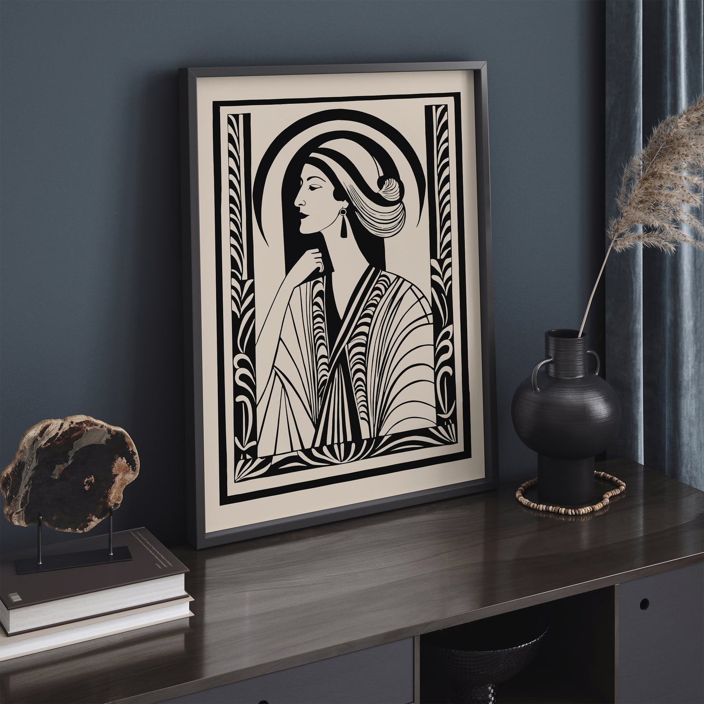 Art Deco Woman Portrait Art Print