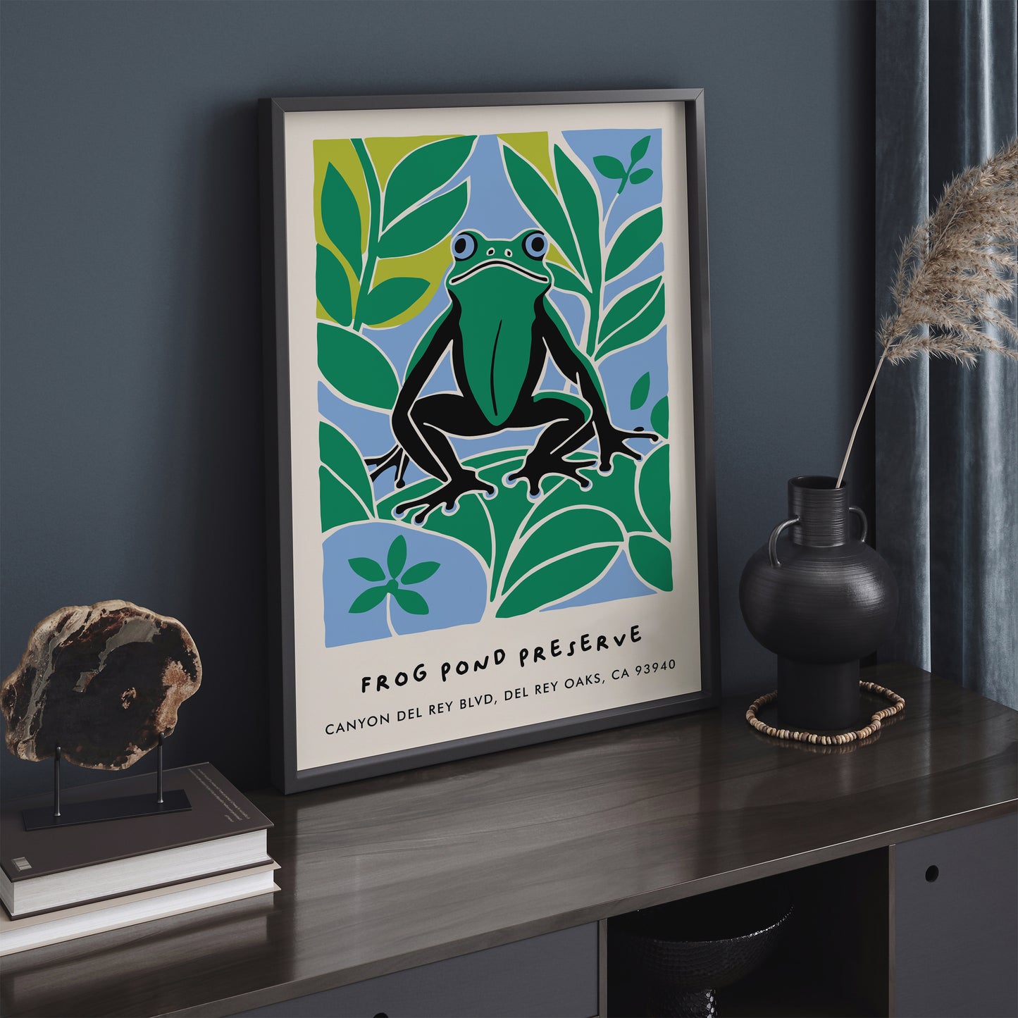 Frog Pond Nature Print - Cute Frog Decor