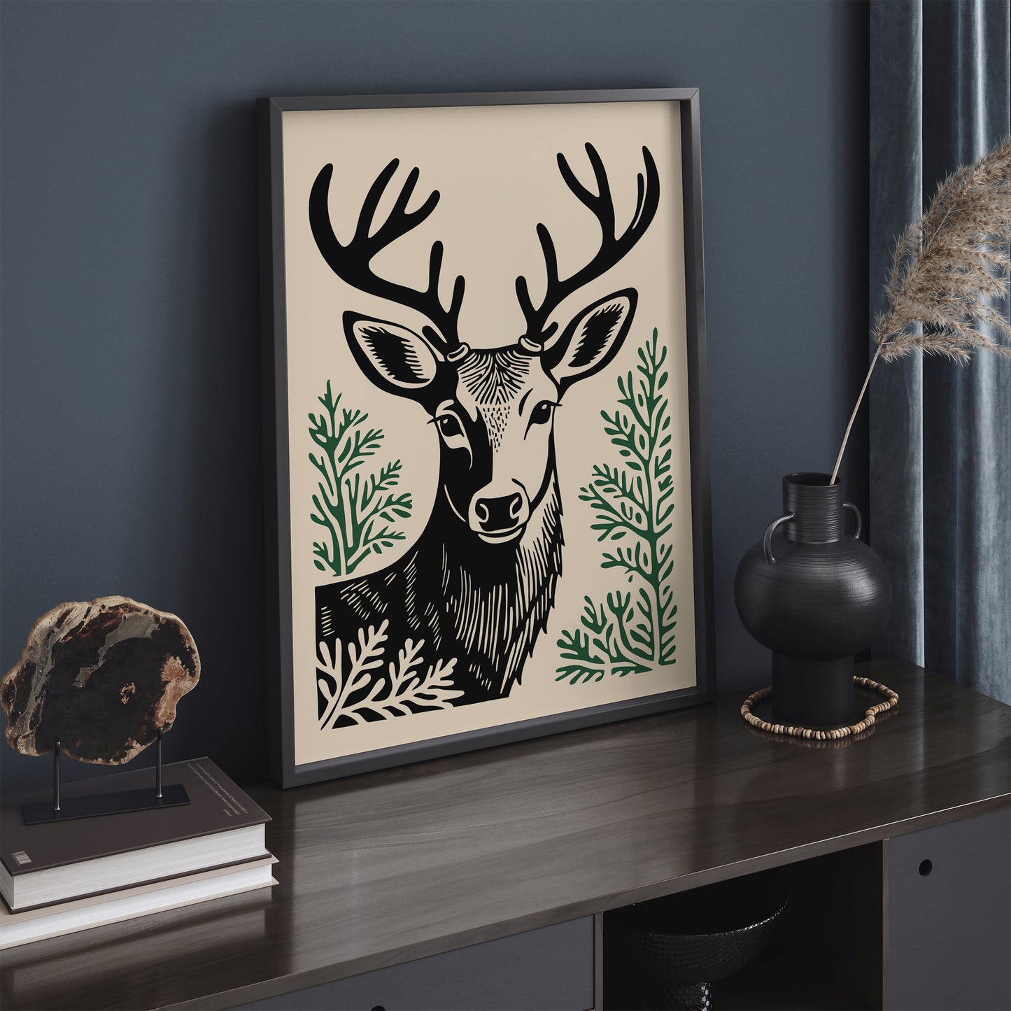 Reindeer Portrait Art Print