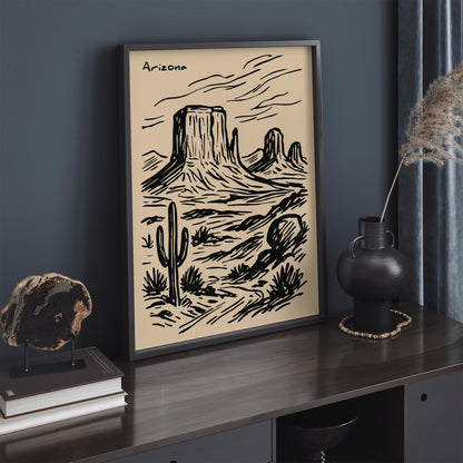 Arizona Iconic Landscape Travel Poster