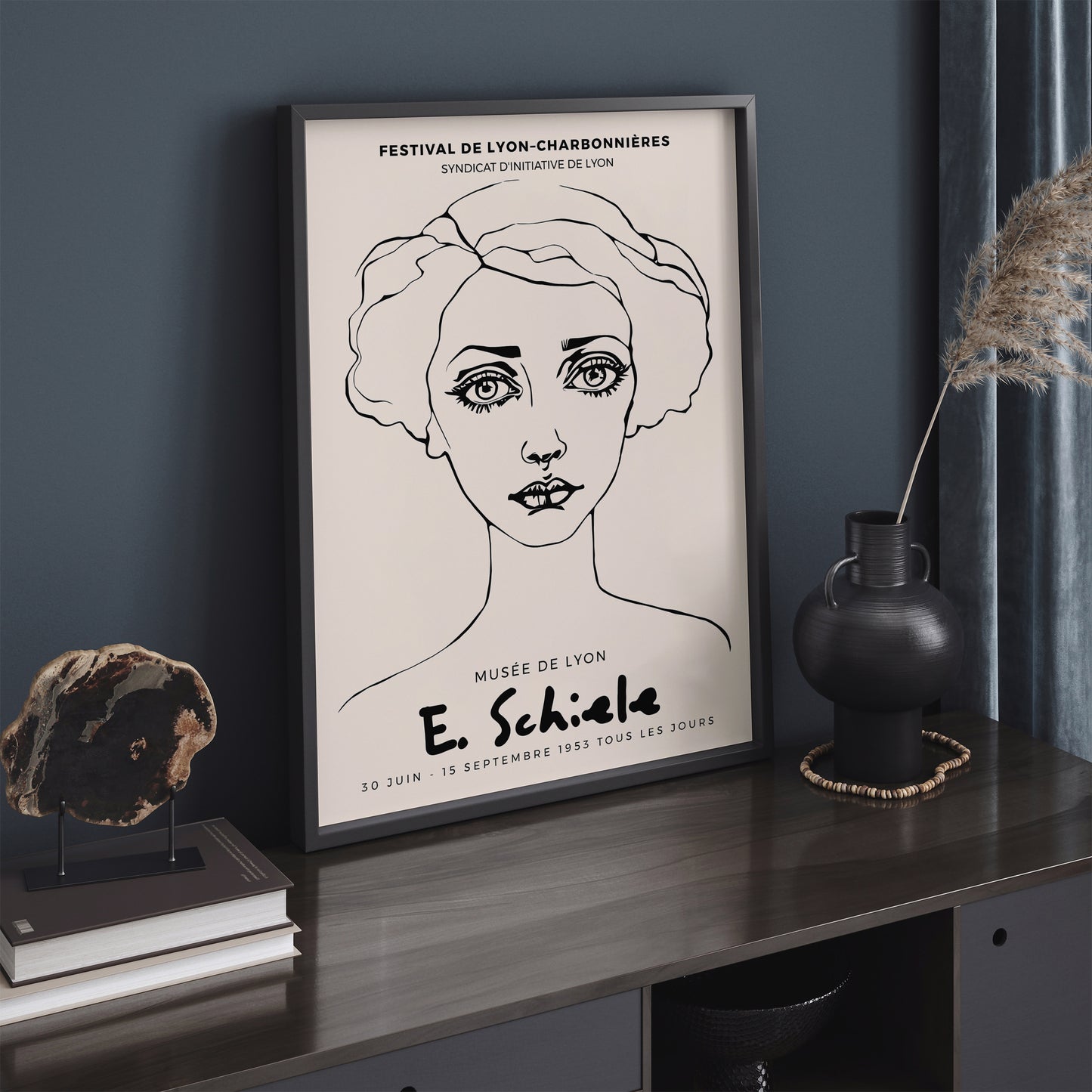 E. Schiele Woman Portrait Exhibition Art Print