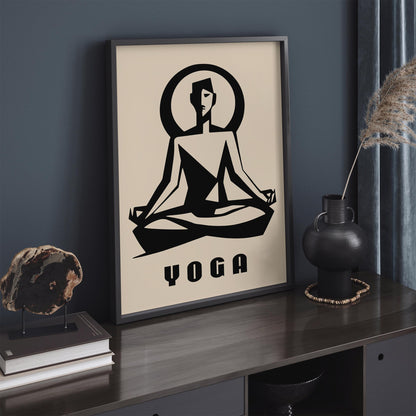 Yoga Minimalist Poster - Bauhaus Style Gym Studio Wall Decor