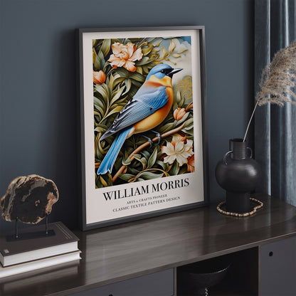 William Morris Garden Bird Poster: 18th Century Botanical Art