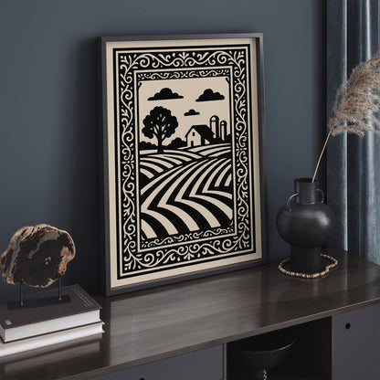 Iowa Landscape Geometric Poster