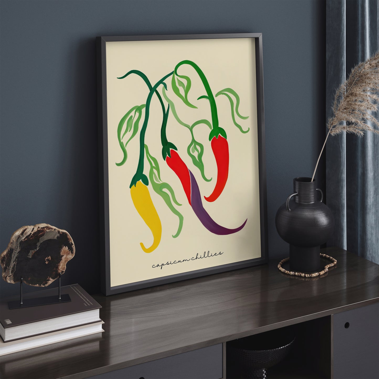 Capsicum Peppers Cute Artwork Poster