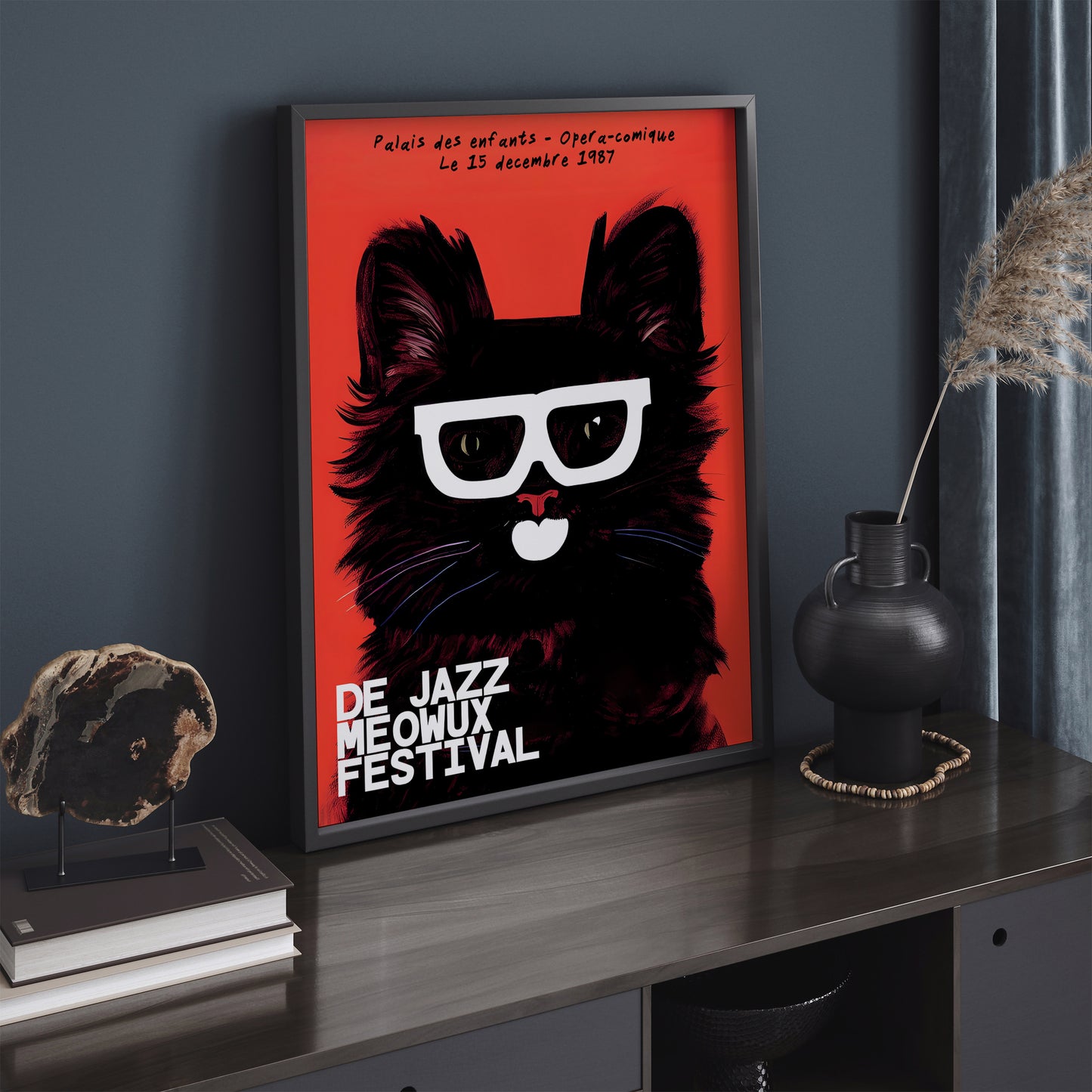 Quirky Cat - Meowux Jazz Festival Poster