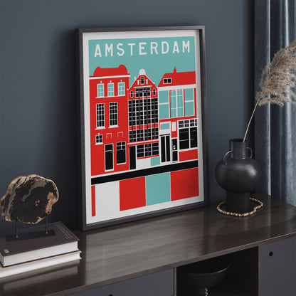 Amsterdam - Retro Travel Poster