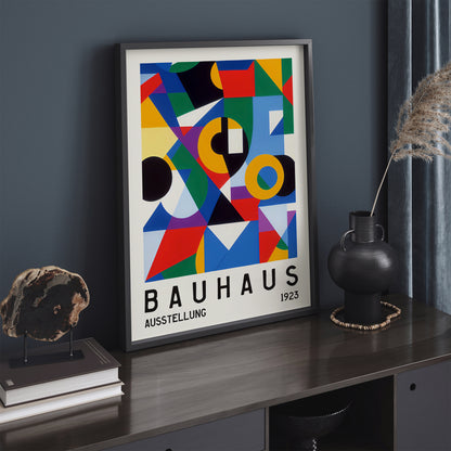 Retro Bauhaus Abstract Shapes Poster