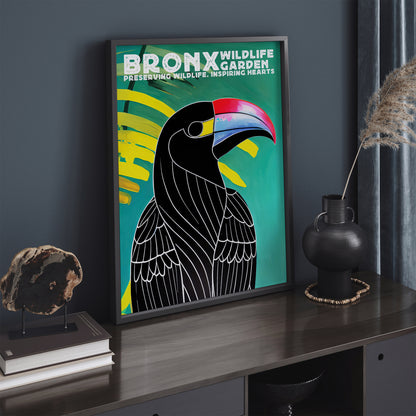 Bronx Wildlife Garden Retro Zoo Poster