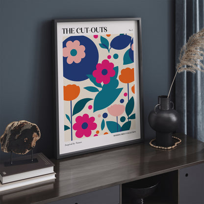 Cute Floral Papiers Decoupes Art Print