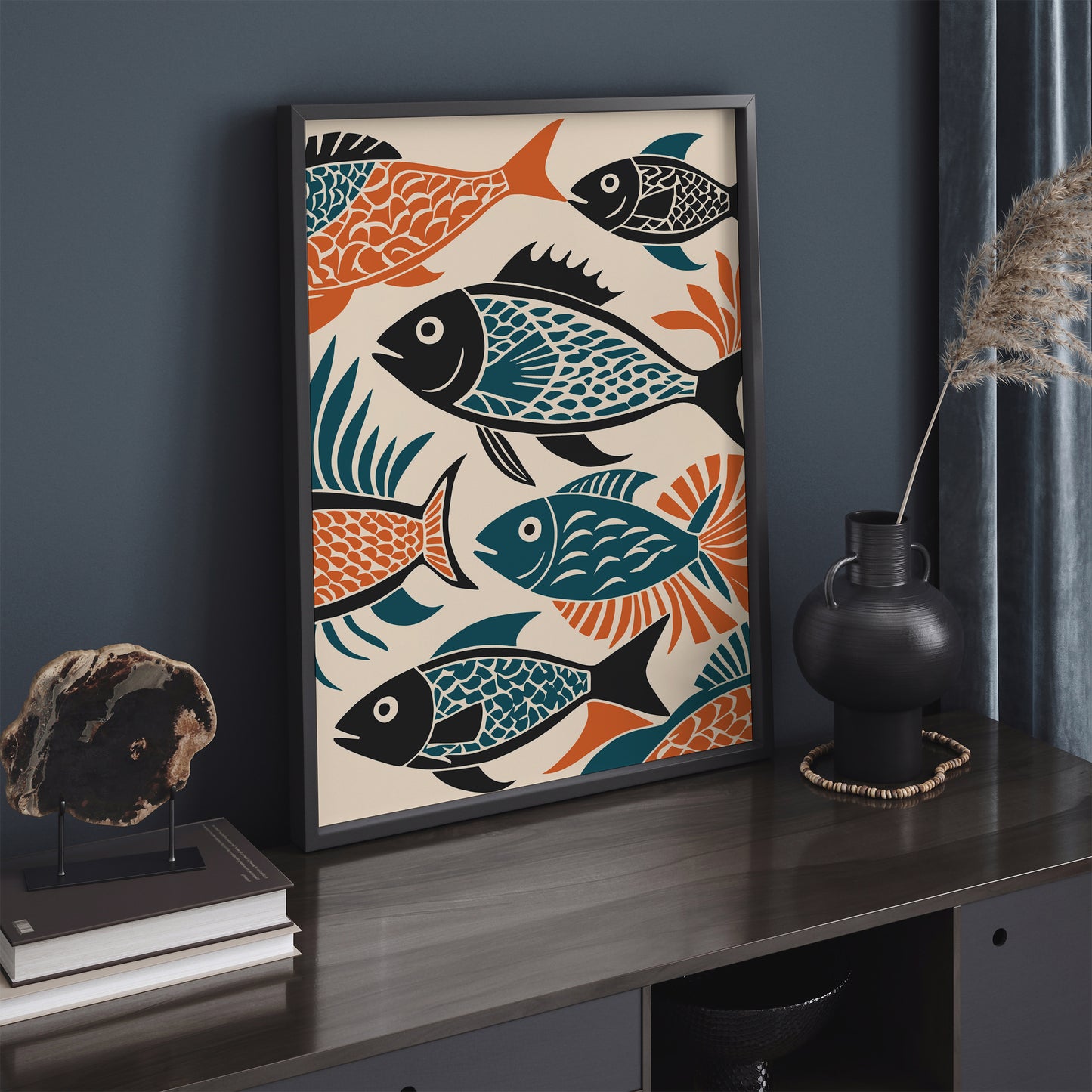 Fish Retro Kitchen Wall Art