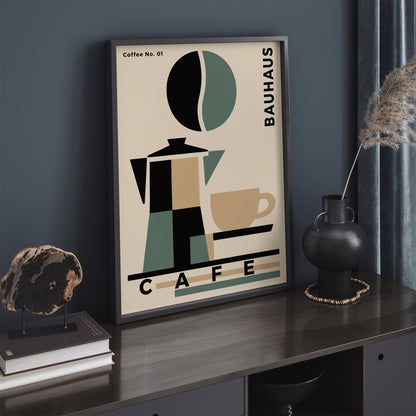 Bauhaus Cafe Exhibition Poster – Modern Art Wall Print