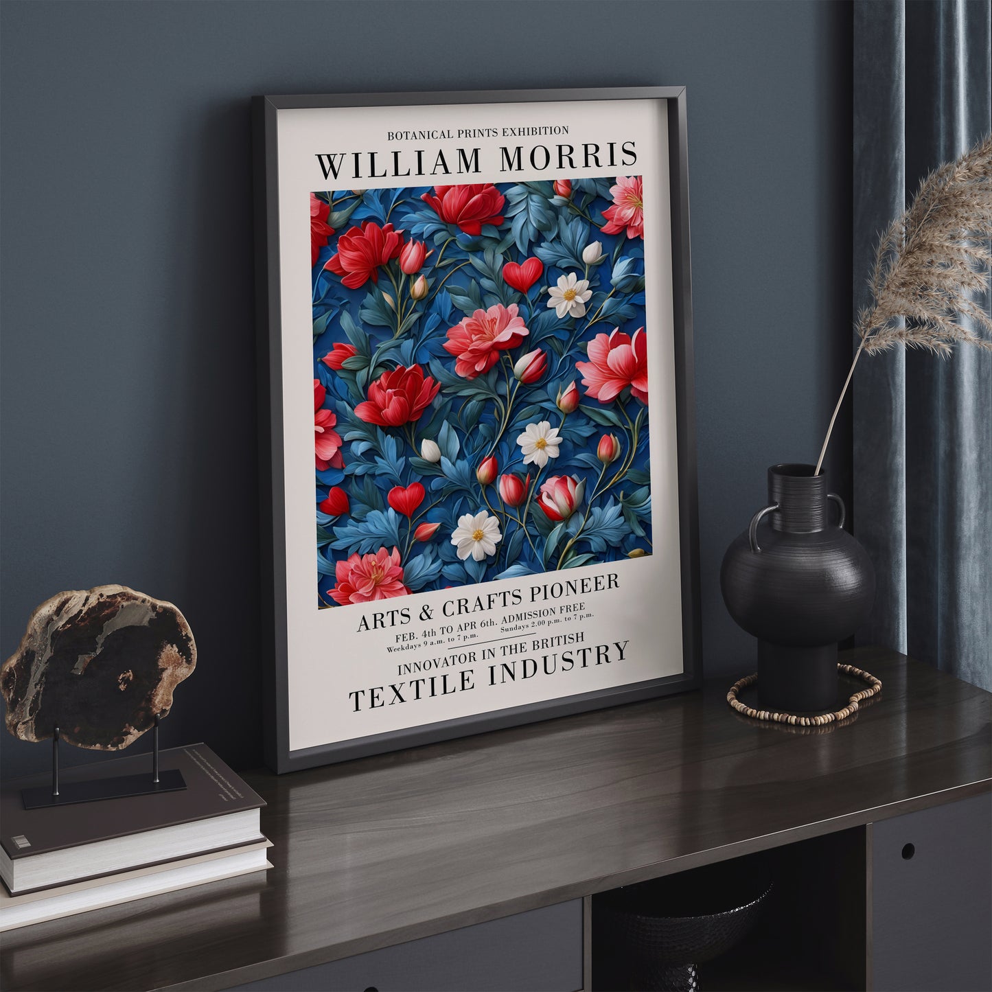 Blue W. Morris Floral Wall Art 2024