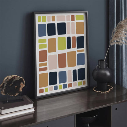 Abstract Aesthetic Colorblocks Art Print