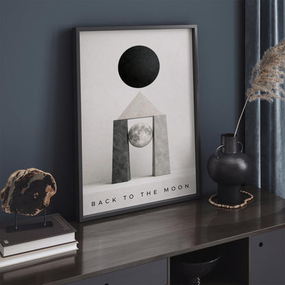 Back to the Moon Poster Artemis II Wall Art Print 2026