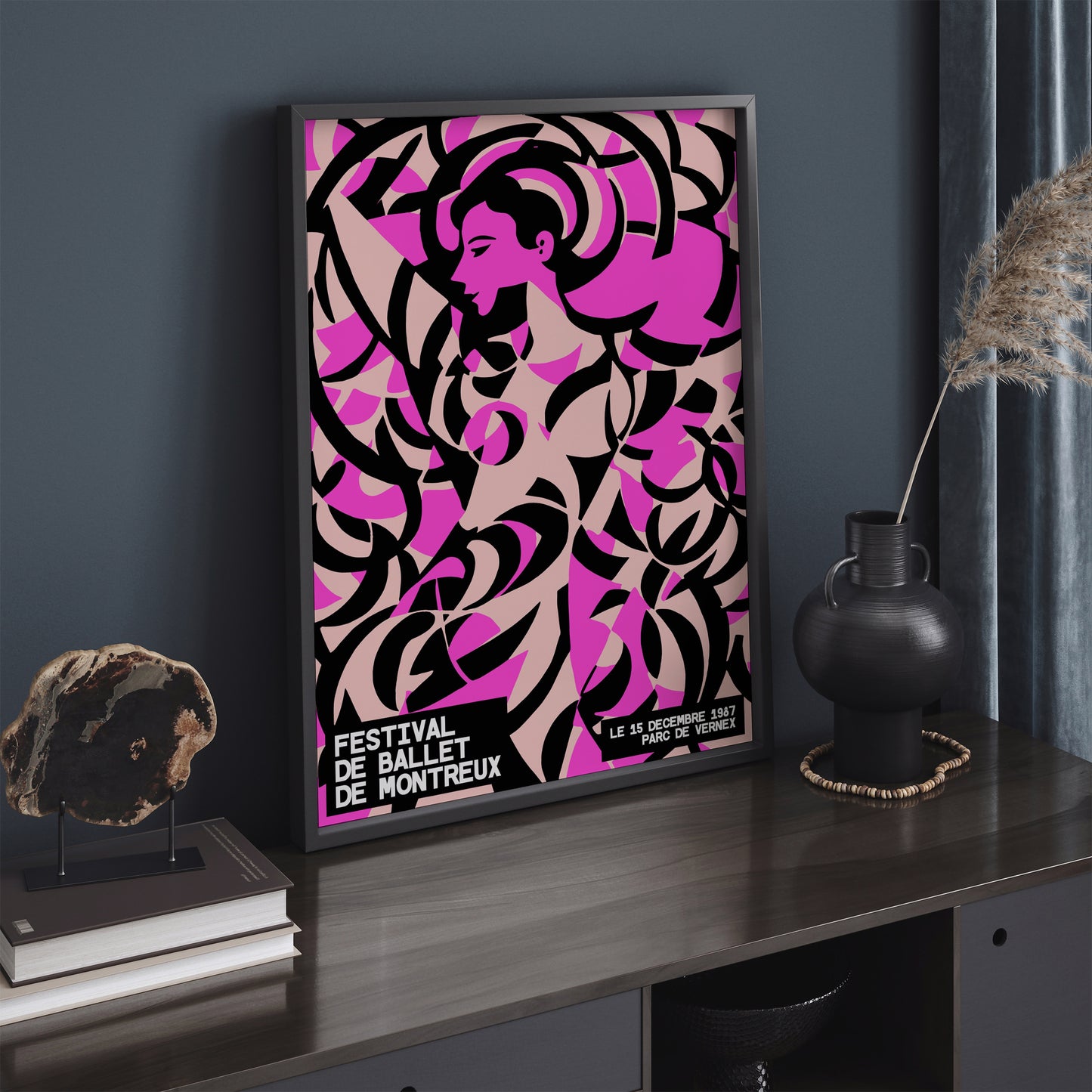 Festival de Ballet de Montreux Magenta Art Print