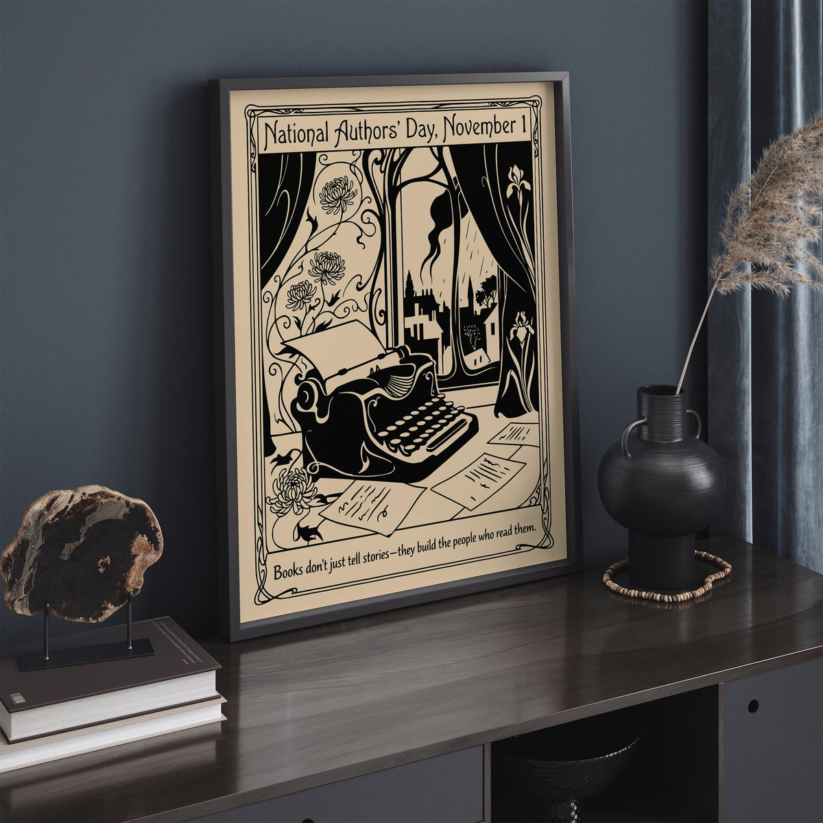 Vintage National Authors Day Poster