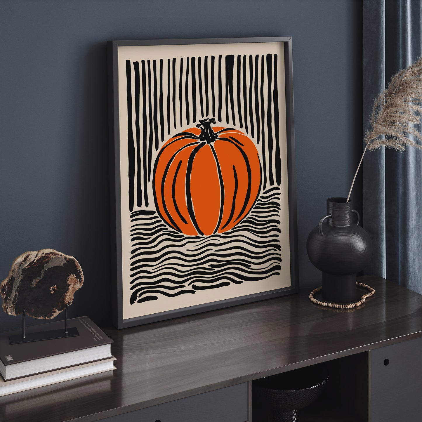 Fall Home Decor Pumpkin Art Print