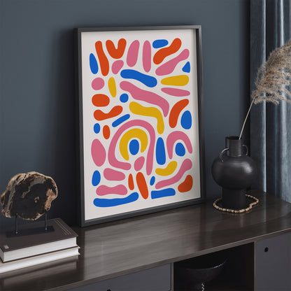 Mid Century Colorful Art Print