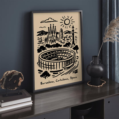 Camp Nou Poster - Barcelona Stadium Wall Art Print