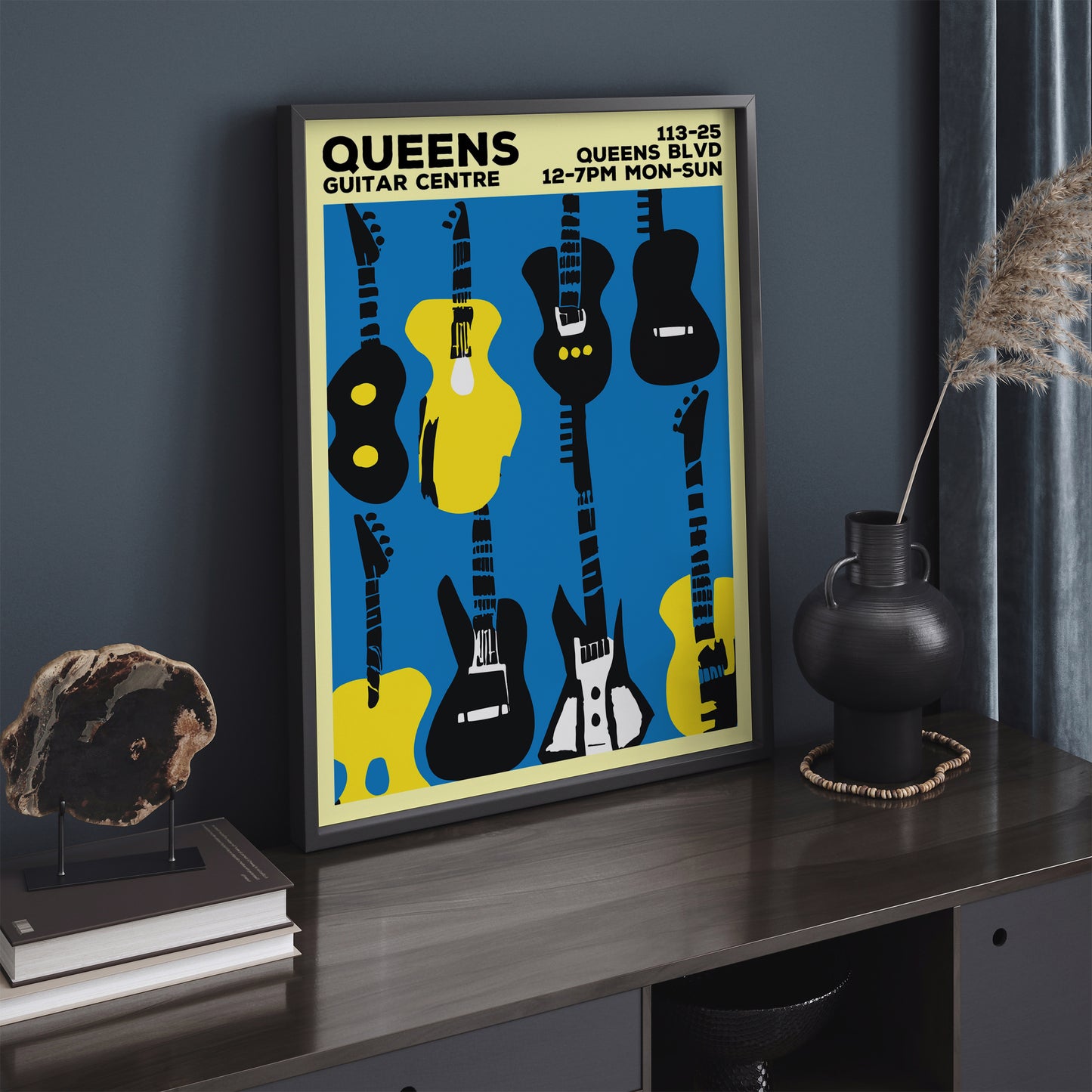 Queens Guitar Centre Music Store Poster