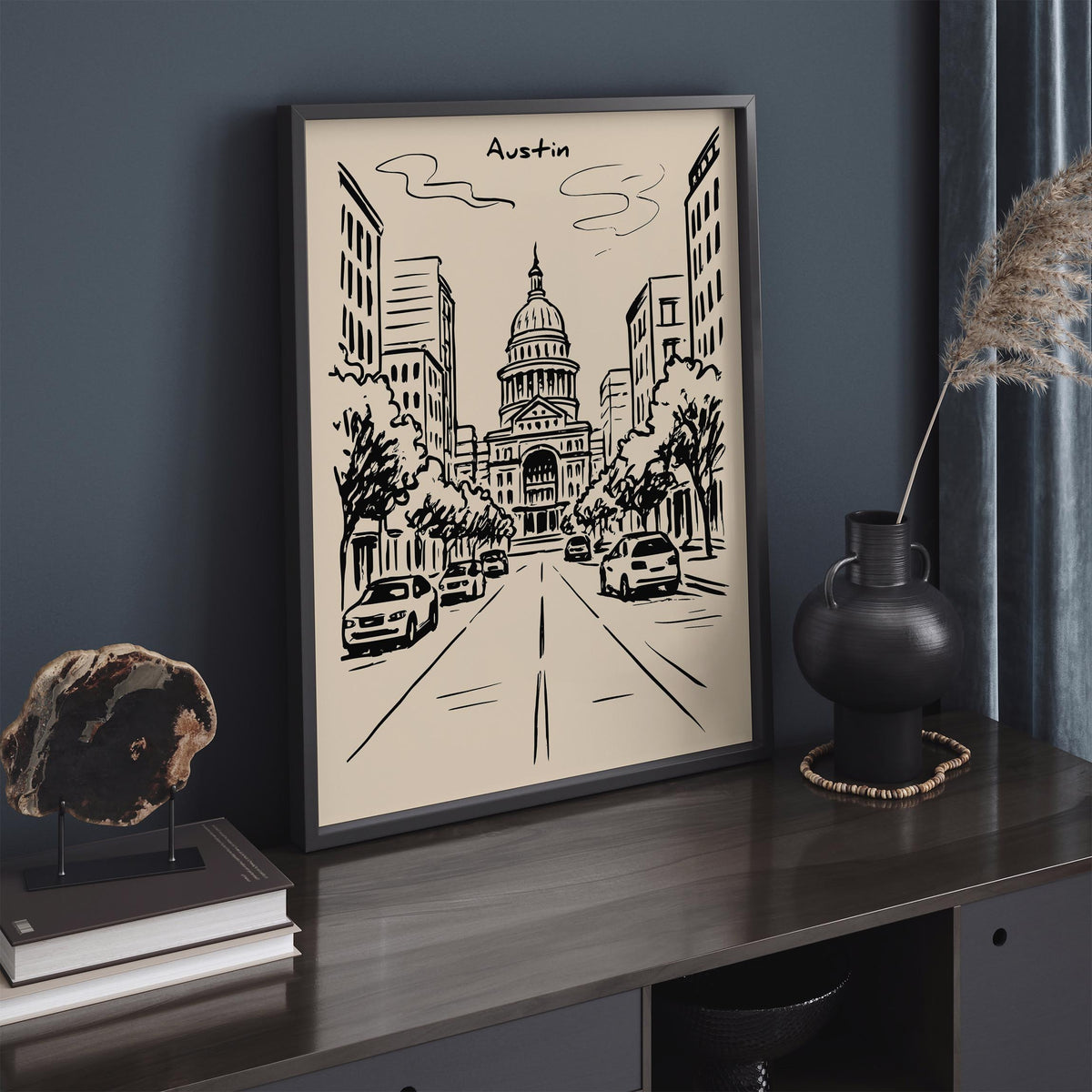 Austin Texas Cityscape Travel Poster