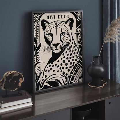 Elegant Art Deco Cheetah Poster