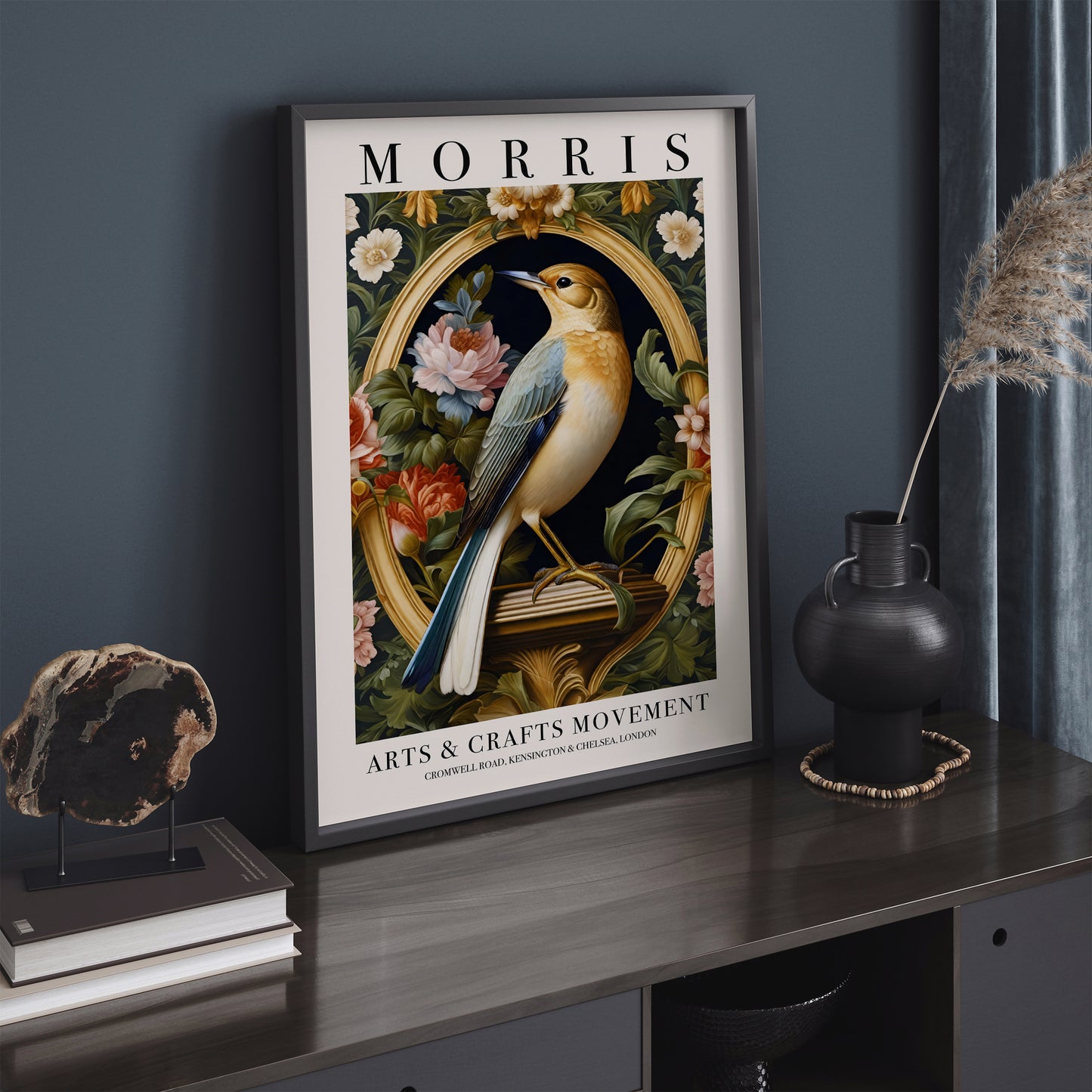 William Morris Art Nouveau Bird Poster