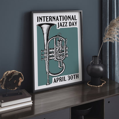 International Jazz Day Retro Poster