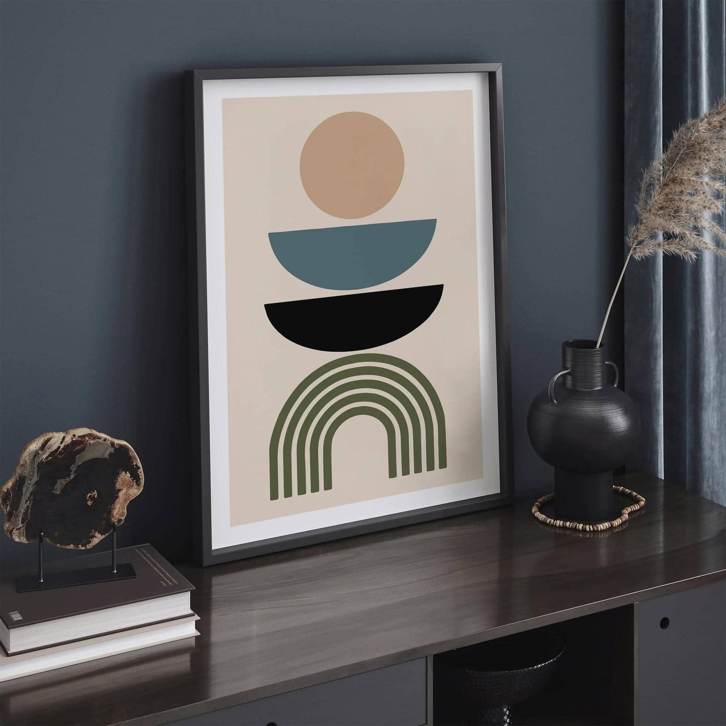 Modern Geometric Poster - Mancave Wall Decor