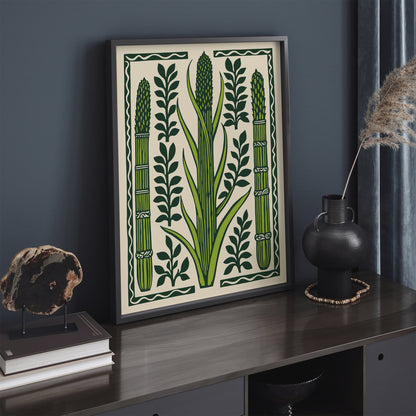 Minimalist Asparagus Vegetable Art Print