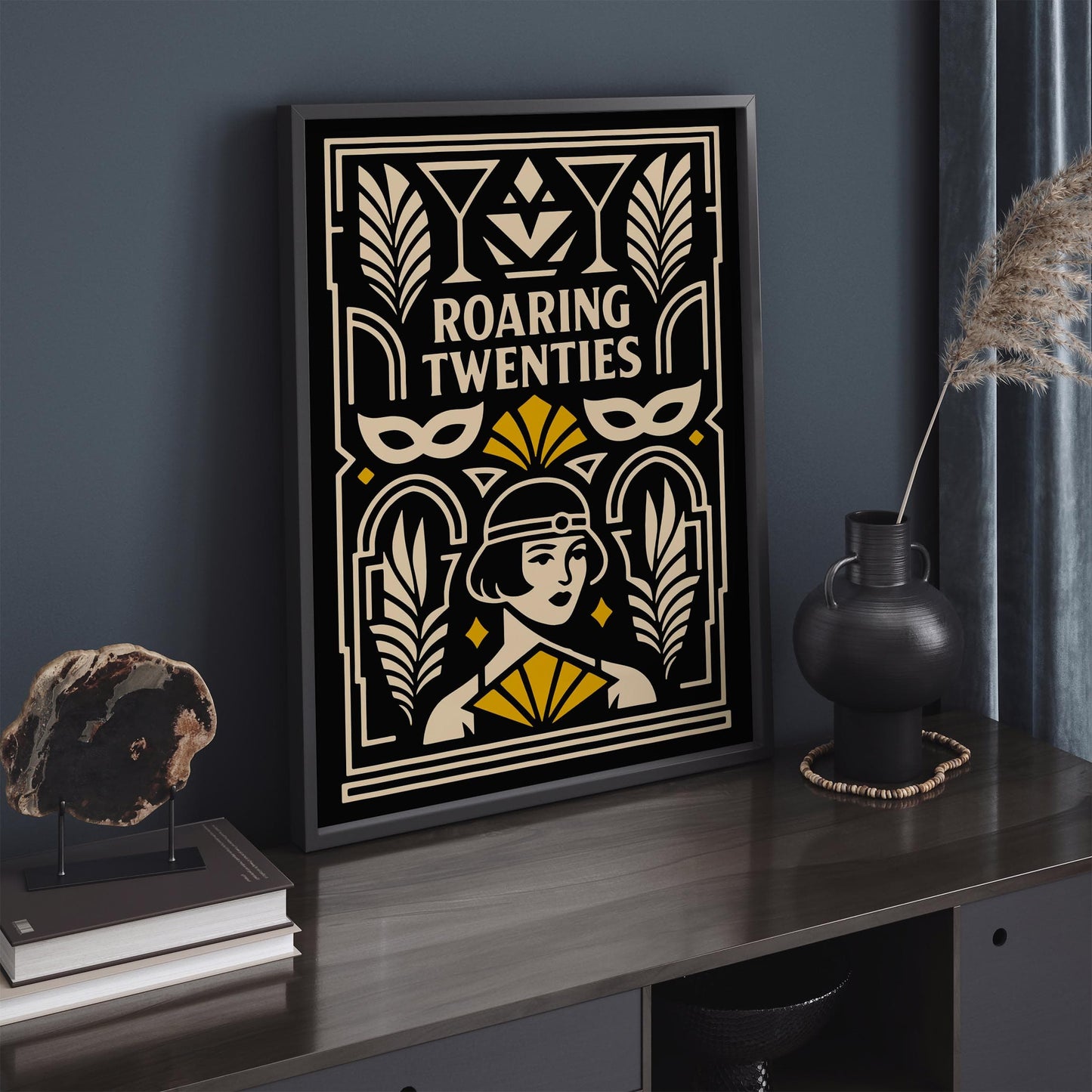 Roaring Twenties Poster, Flapper Girl Fashion Print