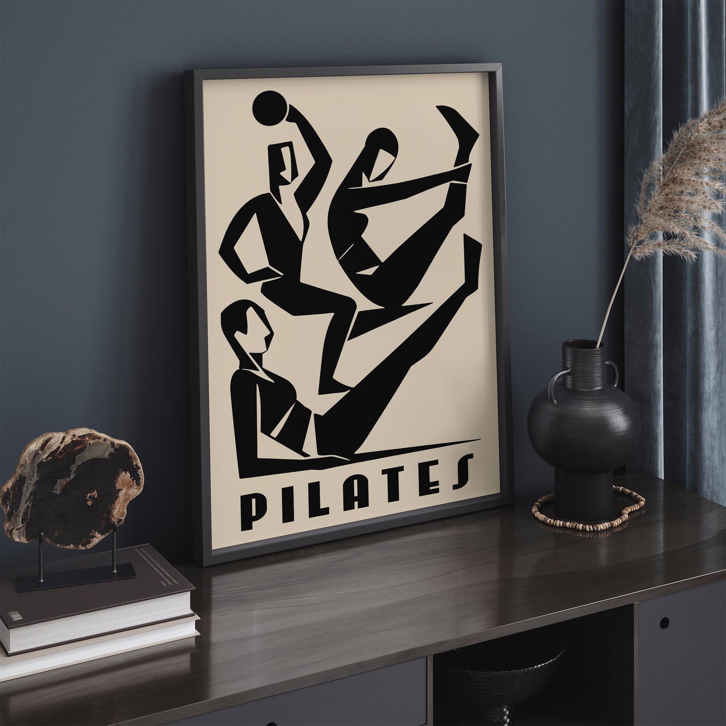Modern Pilates Poster - Gym Wall Art Decor Print