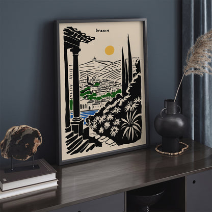 Greece Landscape Travel Poster