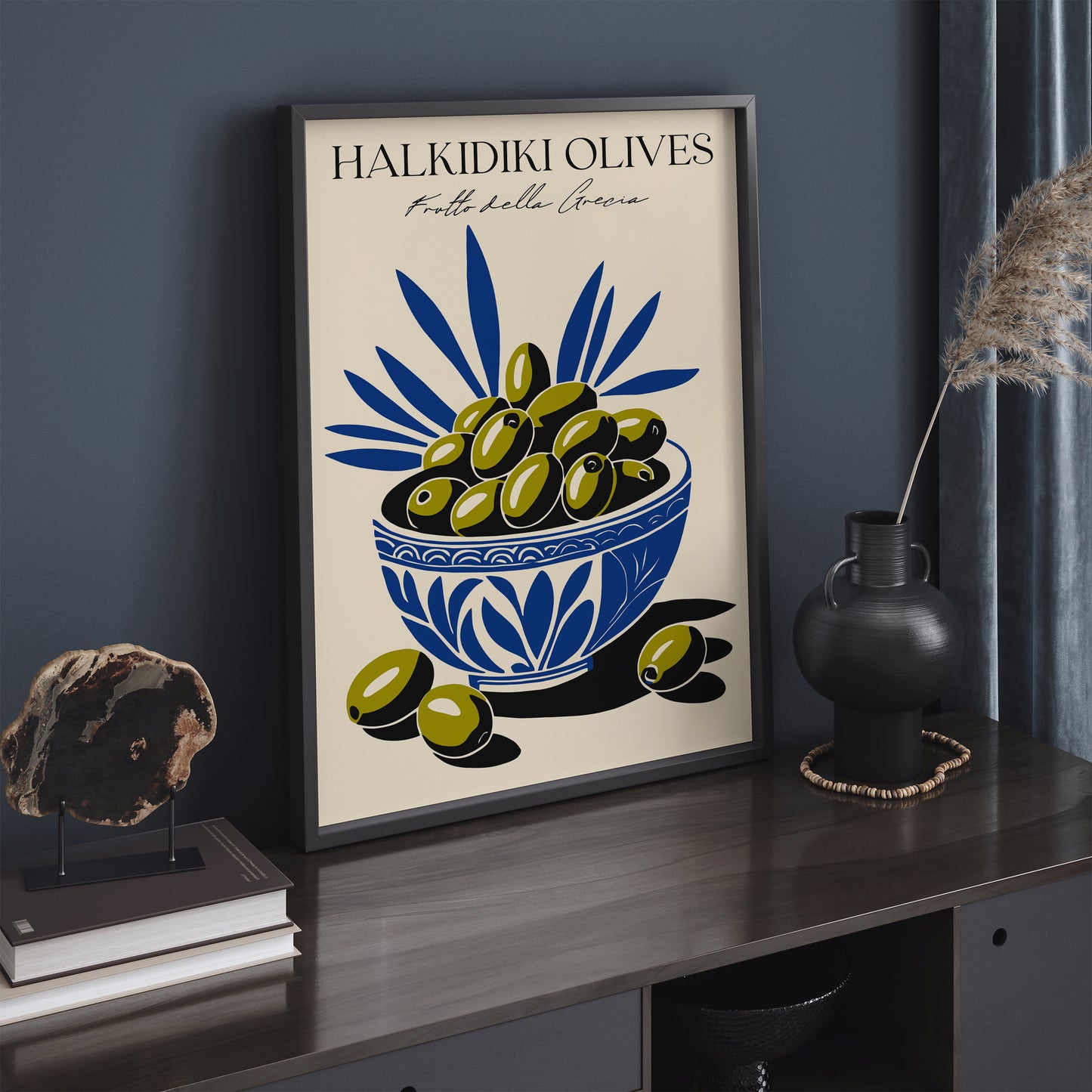 Halkidiki Olives Greece Kitchen Art Print