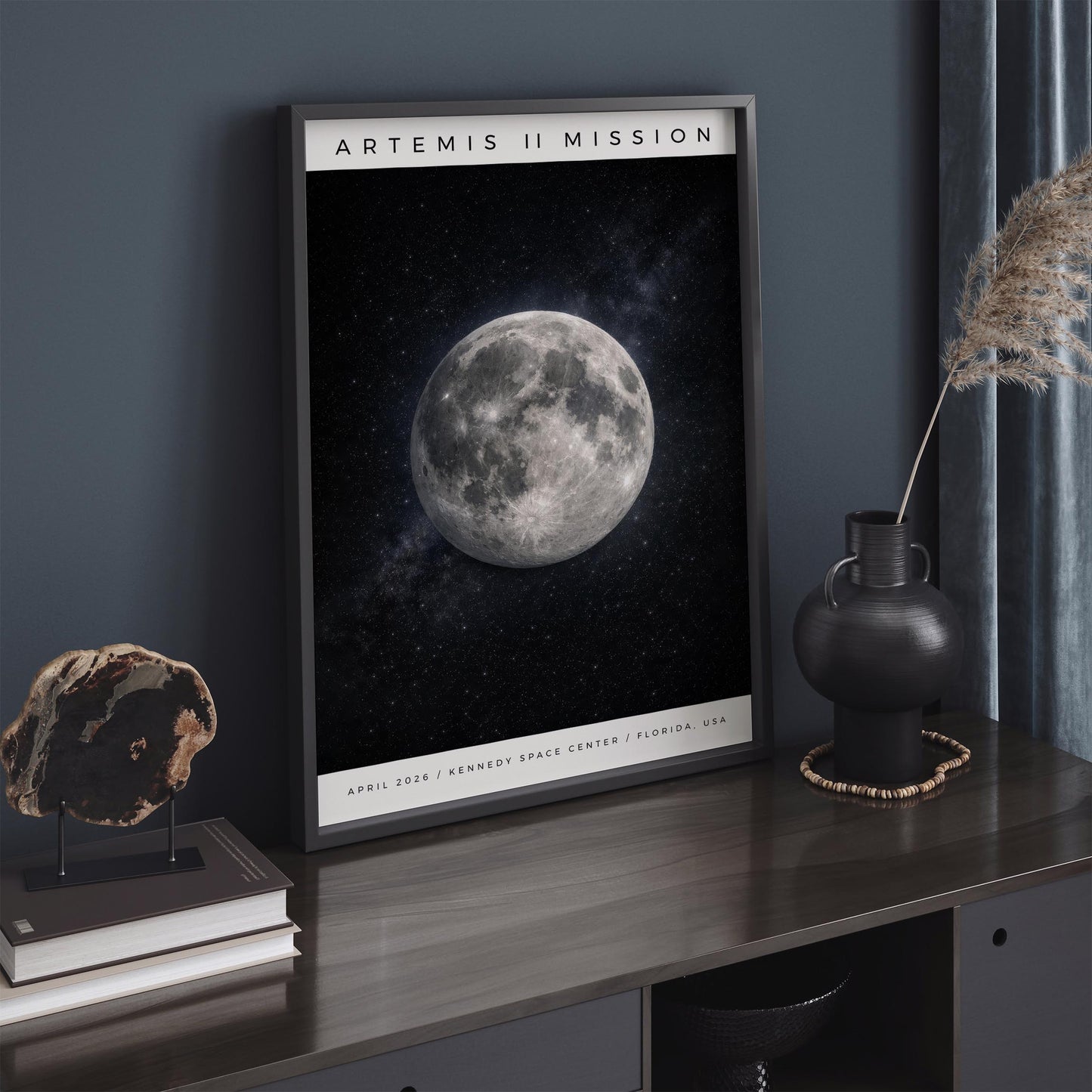 Artemis II Mission Poster, Space Travel Wall Art