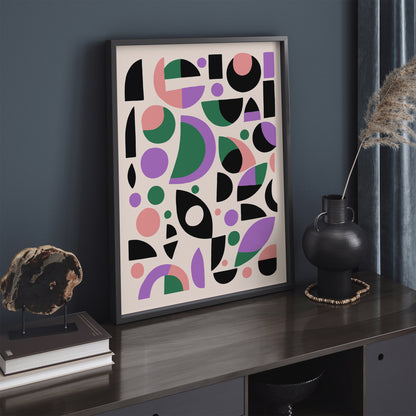 Purple Mid Century Modern Poster Print