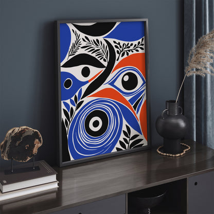 Abstract Blue Eyes Pop Art Poster