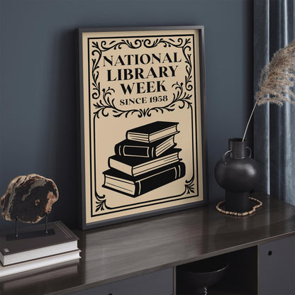 National Library Week Vintage Poster