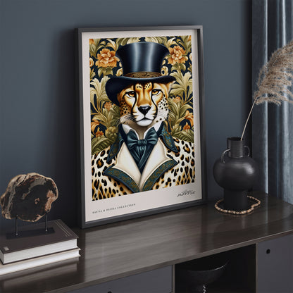 Dressed up Cheetah Morris Wall Art