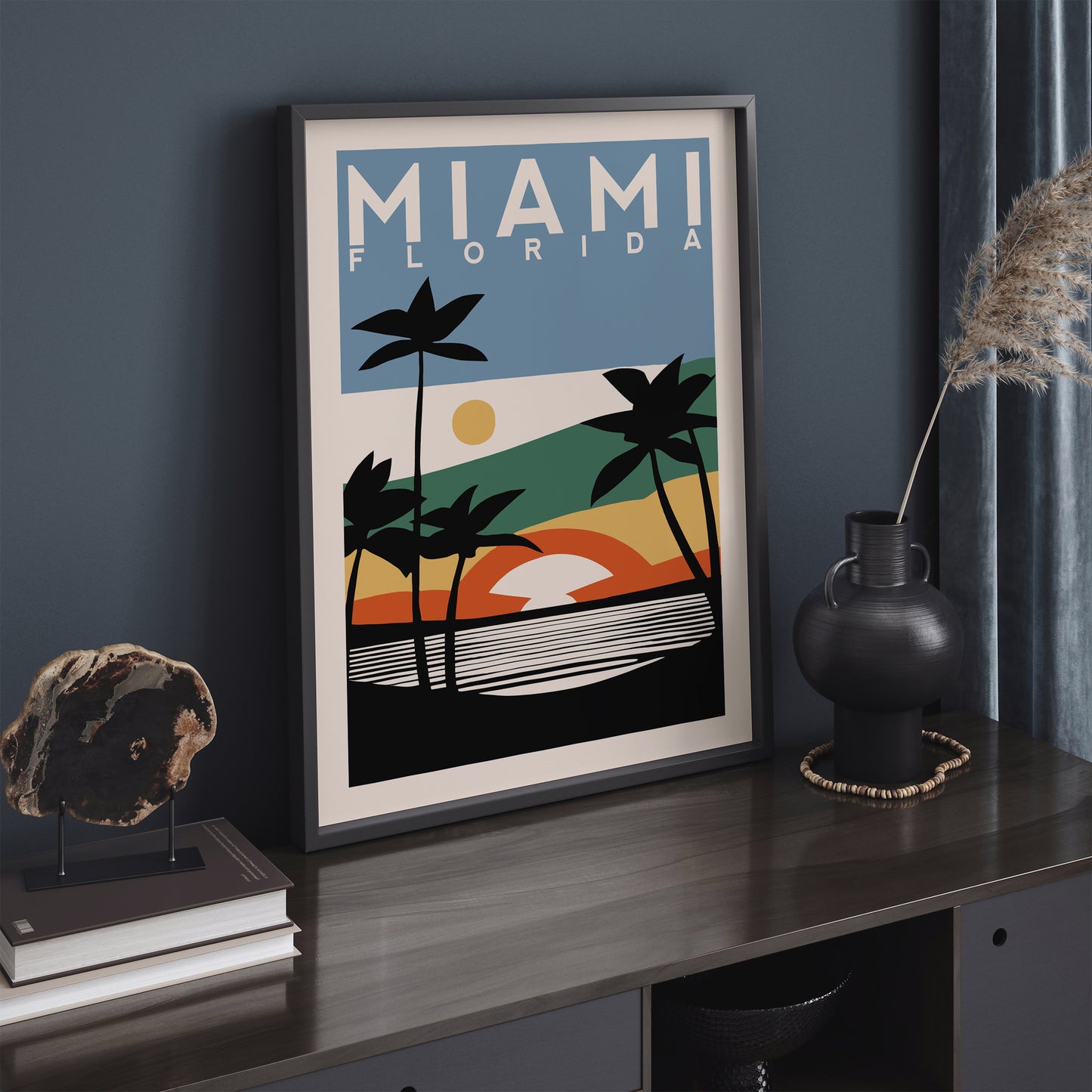 Mid Century Miami Florida Poster