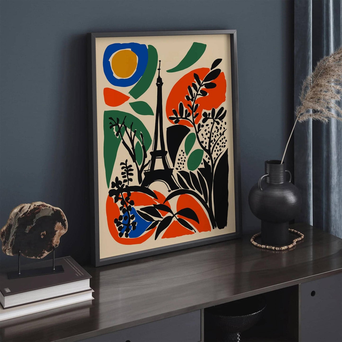 Retro Abstract Paris Travel Poster