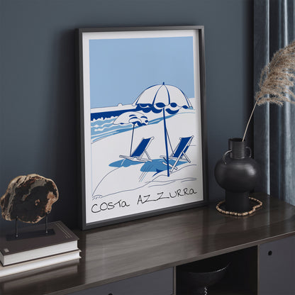 Costa Azzurra Travel Poster